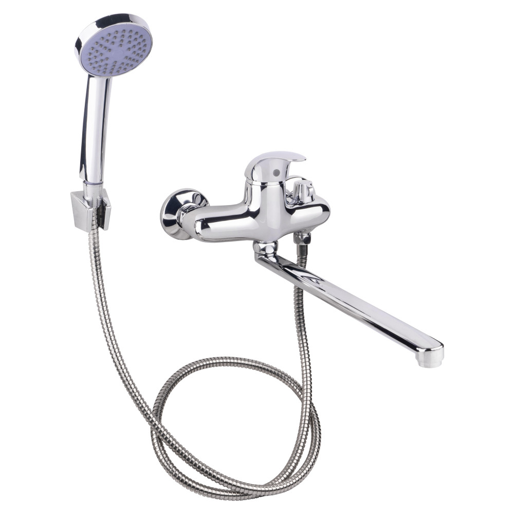 Змішувач для ванни Lidz 43 79 0051 з поворотним виливом (з душовим гарнітуром) (k40) LD43790051CRM35128 Chrome Krash Твій Вибір, фото 1