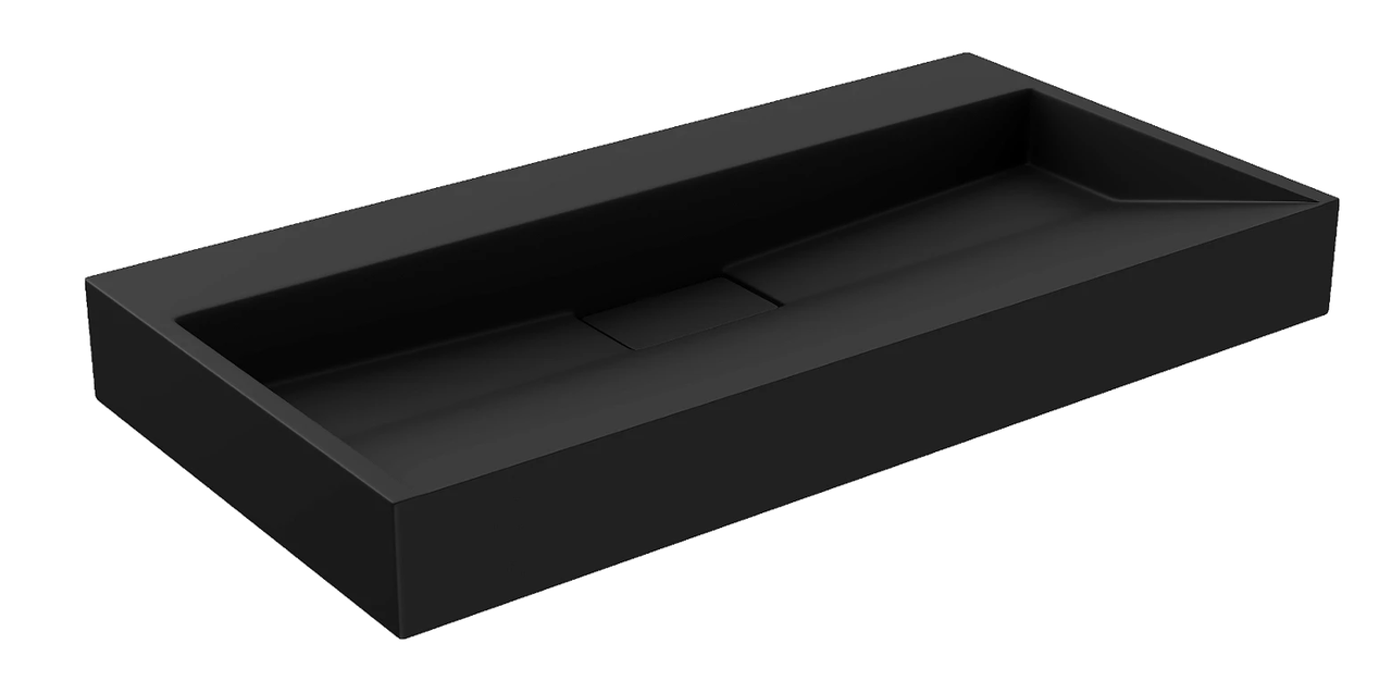 Умивальник (раковина) MEXEN AVA 80 BLACK MATT B/O накладний підвісний