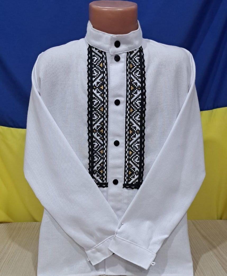 Опт Вишиванка льняна для хлопчиків р. 7-12,