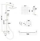 Душовий гарнітур YOKA CUBE 25 CHROME з виливом *, фото 4