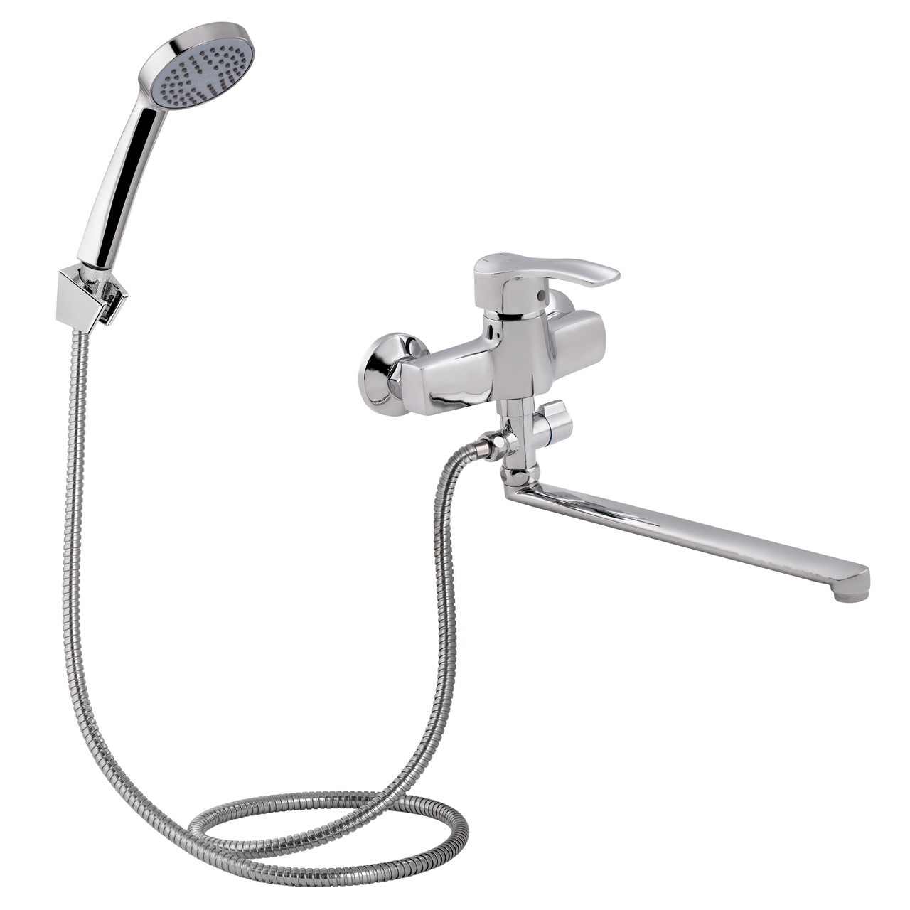 Змішувач для ванни Lidz Anny 005C2 з поворотним виливом (з душовим гарнітуром) (k40) LDANN005C2CRM35102 Chrome Krash Твій Вибір, фото 1