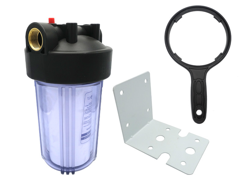 Колба BigBlue 10" Tiger Filtration прозора (латун.різьби/макс12атм) + картридж 1/4 Krash Твій Вибір, фото 1