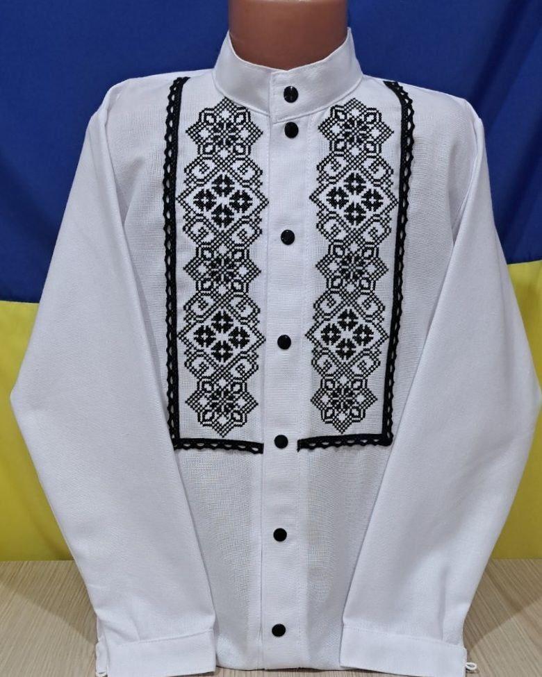 Вишиванка льняна для хлопчиків р. 7-12,
