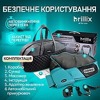 Масажер для всього тіла (шиї, спини) з підігрівом Shiatsu Синій, фото 10