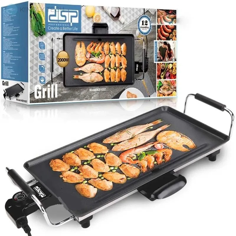 Гриль побутовий електричний домашній контактний DSP KB1057 2000Вт