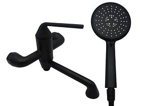 Змішувач для ванни латунь AIM чорний матовий DG13630 (matte black) Krash Твій Вибір