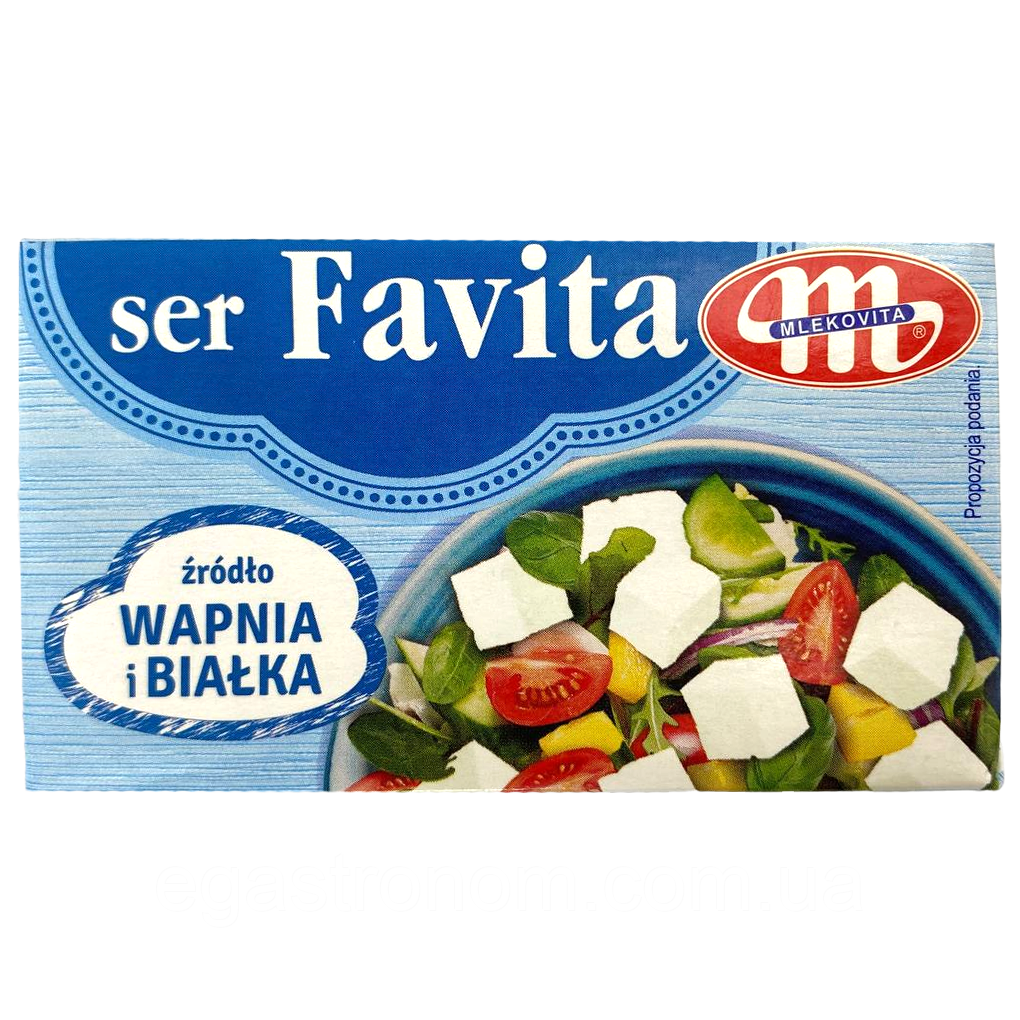 Сир фета фавіта 18% Млековіта Mlekovita favita 270g 6шт/ящ (Код: 00-00001354)
