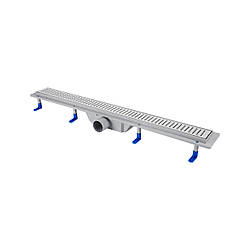 Трап Qtap Dry FB304-800 лінійний з сухим закривом та нержавіючою решіткою 800х73 Krash Твій Вибір