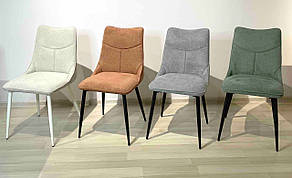 Обідній стілець KELVIN Tes Mobili, колір сірий/ніжки чорні, фото 3