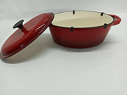 Довговічна чавунна жаровня Lasena SHK892 4 л з кришкою