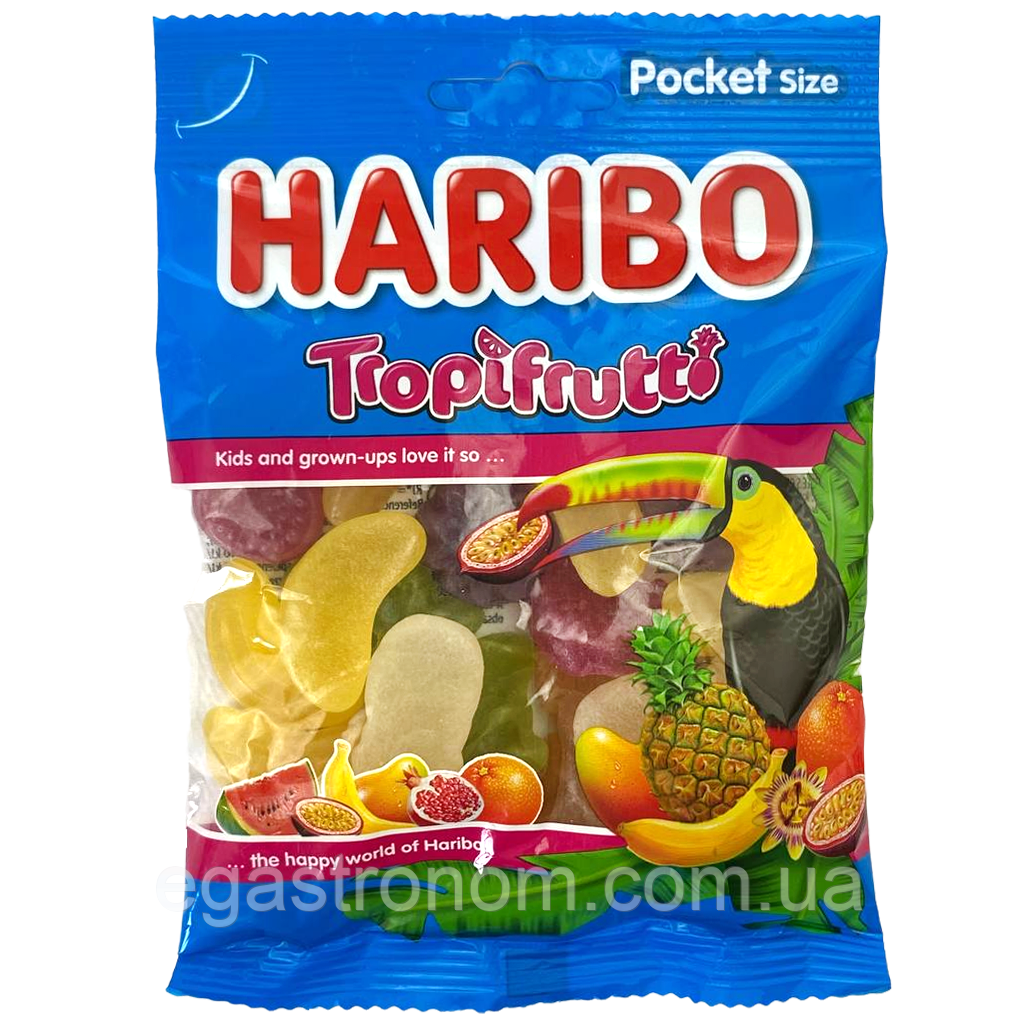 Желейки тропічні фрукти Харібо Haribo tropifrutti 100g 30шт/ящ (Код: 00-00016507)