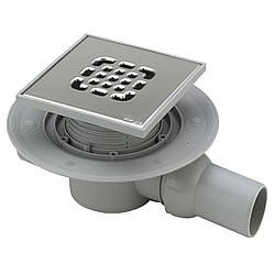 Трап для ванни VIEGA ф50, нерж.решітка,150х150 гориз., з сифоном 557140 Krash Твій Вибір