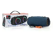 Музична Bluetooth колонка з LED підсвічуванням та ремінцем B5S Синя, фото 9