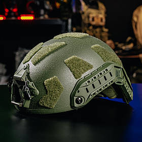 Балістичний шолом SHC BURAN 3.0. Кевлар. Рівень захисту NIJ IIIA. Олива