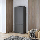 Шафа для одягу VAYS, з полицями, в спальню, сучасна, з фасадами без ручок R-24, фото 3