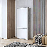 Шафа для одягу VAYS, з полицями, в спальню, сучасна, з фасадами без ручок R-24, фото 5
