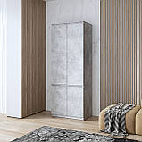 Шафа для одягу VAYS, з полицями, в спальню, сучасна, з фасадами без ручок R-24, фото 9