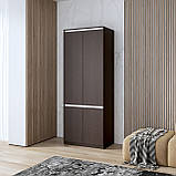 Шафа для одягу VAYS, з полицями, в спальню, сучасна, з фасадами без ручок R-24, фото 10