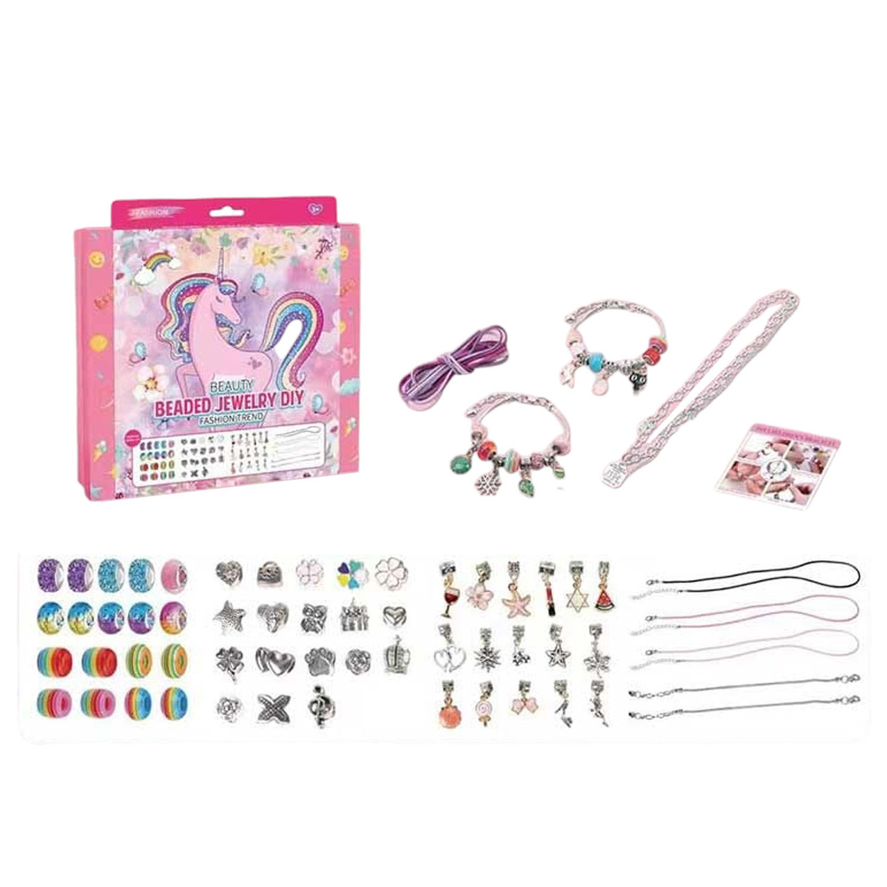 Набір прикрас для дівчинки (браслети, підвіски, основи для браслетів) 762-15
