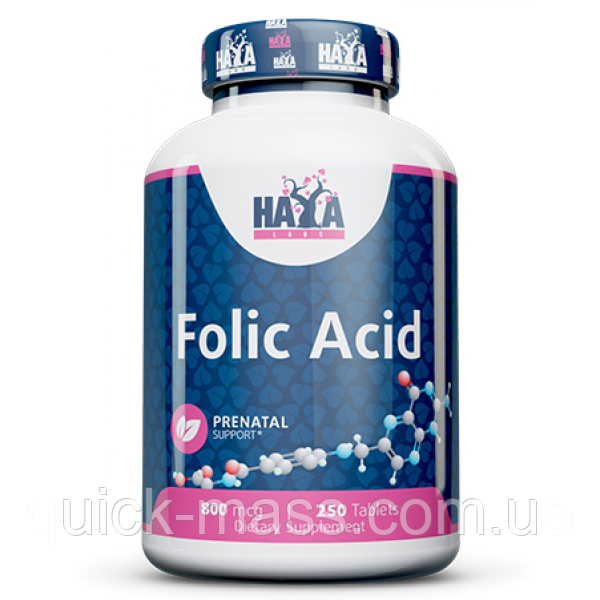 Фолієва кислота HayaLabs Folic Acid 800mcg - 250 таб, фото 1