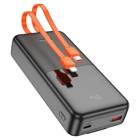 Павербанк Power Bank Hoco J119A Sharp charger 20000mAh 22.5W+PD20W + кабель Type-C, iP Black, фото 1