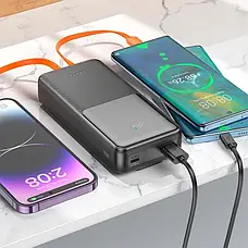 Павербанк Power Bank Hoco J119A Sharp charger 20000mAh 22.5W+PD20W + кабель Type-C, iP Black, фото 4