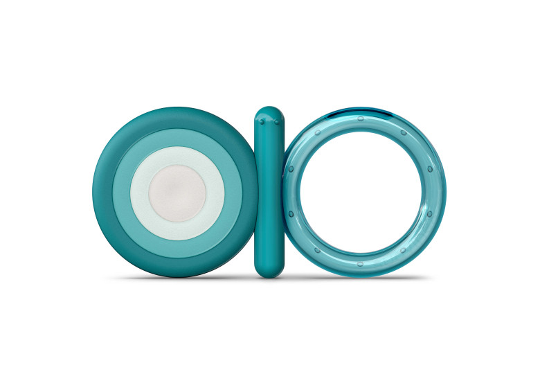 Прорізувач силіконовий з охолоджуючий/голубий, фото 1