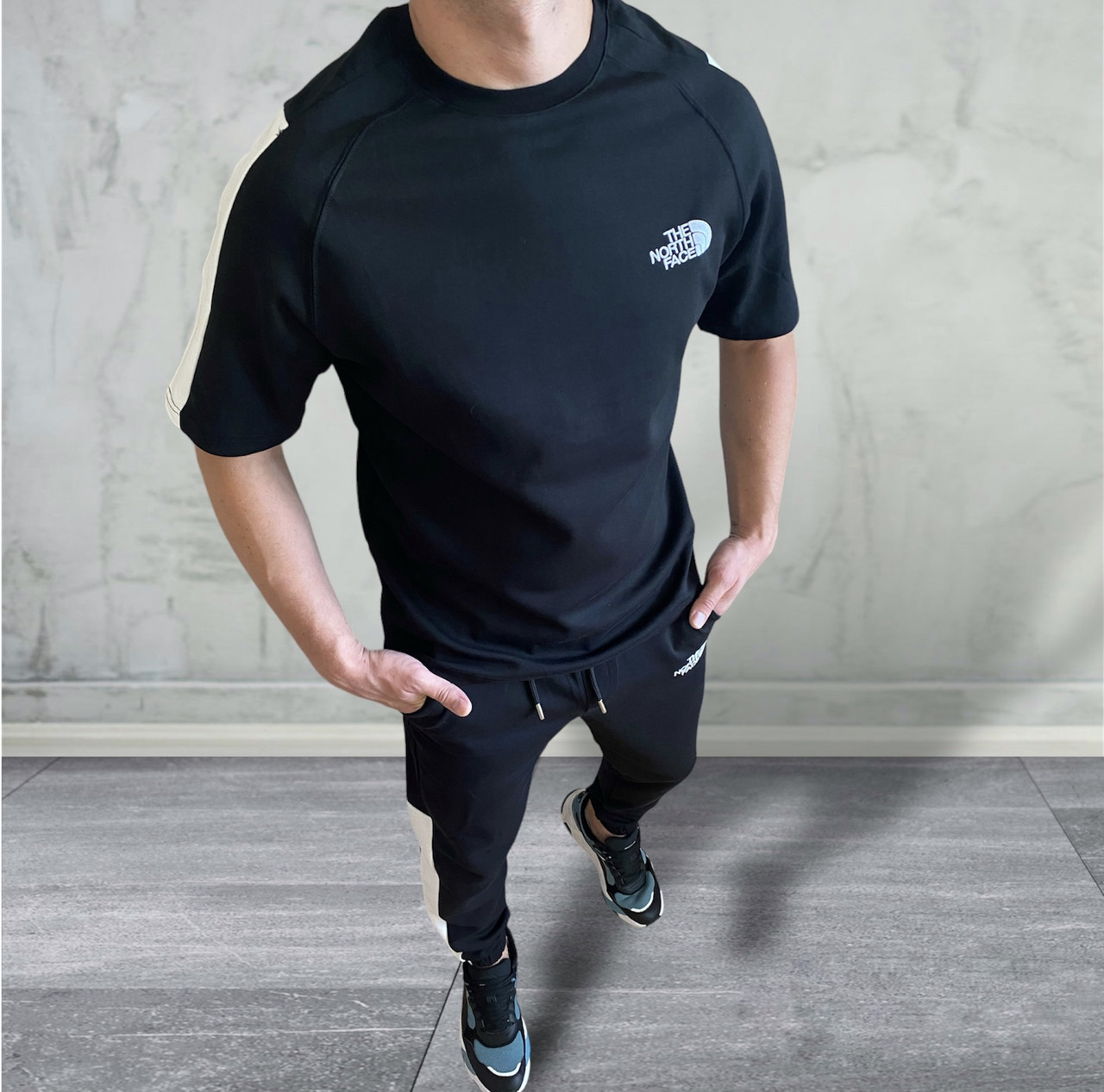 Чоловічий спортивний костюм The North Face (штани + футболка)