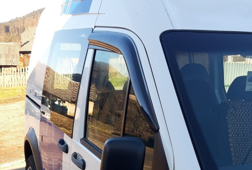 Вітровики (2 шт., Sunplex Sport) для Ford Connect 2010-2013 рр, фото 1