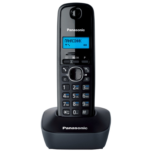 Panasonic Радіотелефон DECT KX-TG1611UAH Black Grey Krash Твій Вибір, фото 1