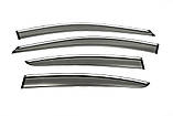 Вітровики з хромом SD (4 шт, ABM) для Chevrolet Cruze 2009-2015 рр, фото 2