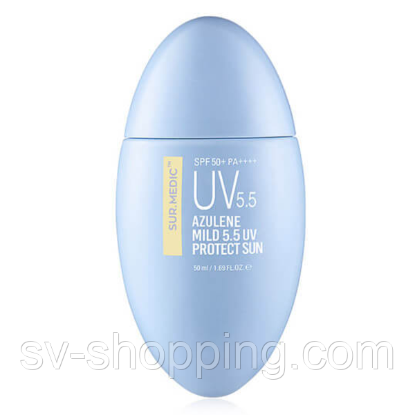 SUR.MEDIC AZULENE MILD 5.5 UV PROTECT SUN SPF50+ PA++++ Легкий сонцезахисний крем