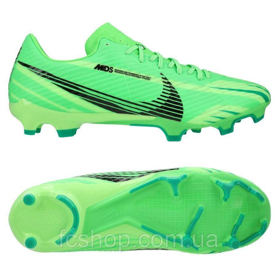 Футбольні бутси Nike Air Zoom Mercurial Vapor 15 MDS Academy MG FJ7200-300, Зелений, Розмір (EU) — 47.5