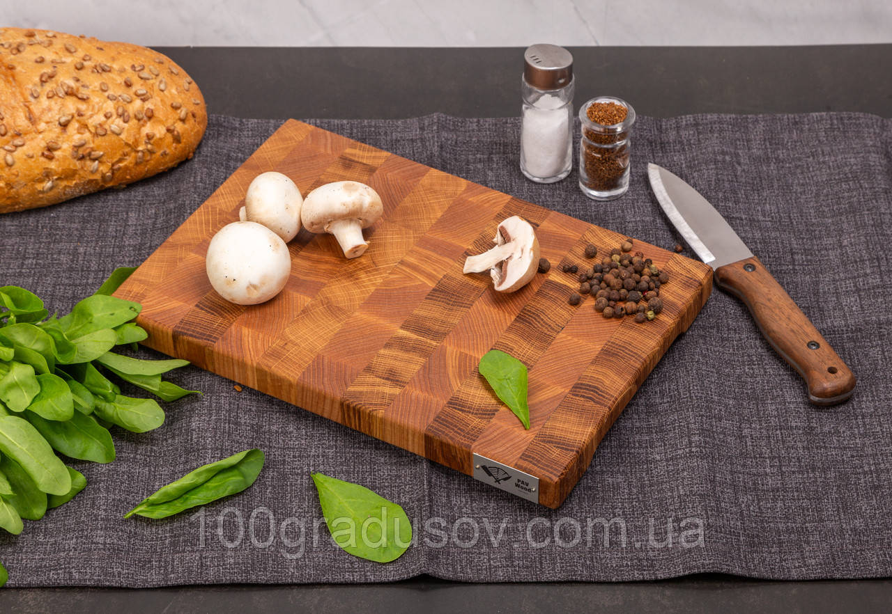 Кухонна торцева обробна дошка з Дуба + Ясеня PAV-Wood 20х30х2,5 см класика