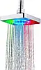 Лійка насадка для душу з LED-підсвіткою RGB світлодіодна, квадратна 150 мм LED Shower head AND XL-902, фото 3