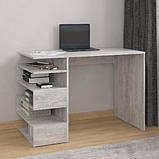 Столи для комп'ютера в будинок, Письмовий стіл 110 см для офісу, комп'ютерний стіл з 5 полицями в кімнату, фото 6