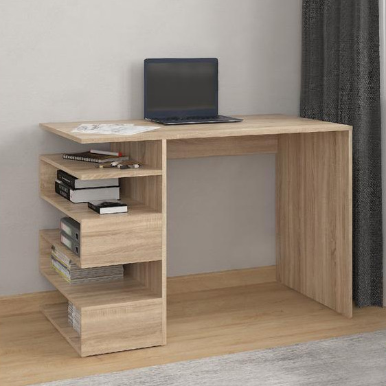 Столи для комп'ютера в будинок, Письмовий стіл 110 см для офісу, комп'ютерний стіл з 5 полицями в кімнату, фото 1