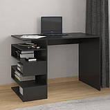 Столи для комп'ютера в будинок, Письмовий стіл 110 см для офісу, комп'ютерний стіл з 5 полицями в кімнату, фото 8