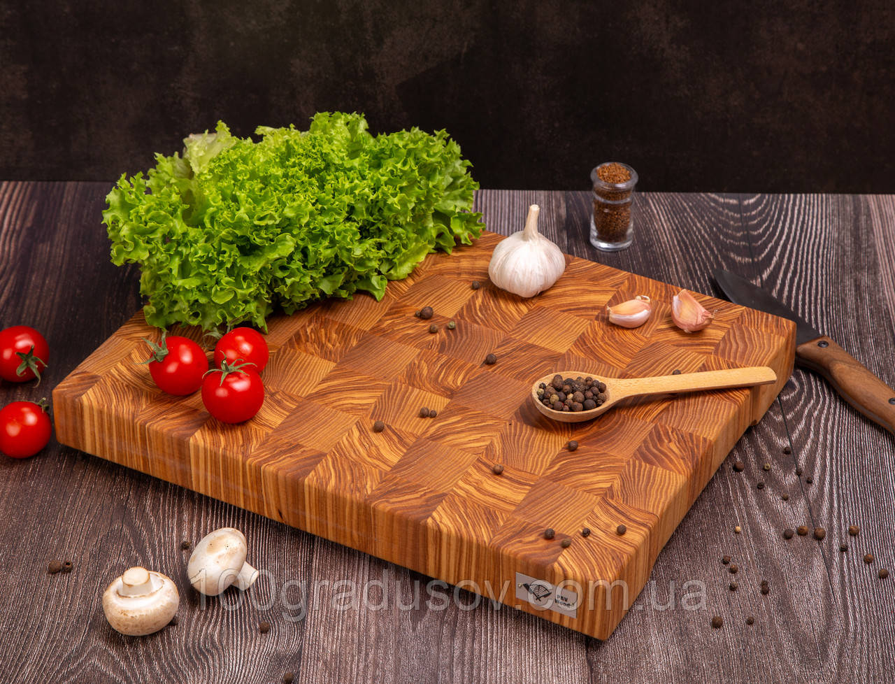 Кухонна торцева обробна дошка з Ясеня PAV-Wood 25х35х3,5 см класика