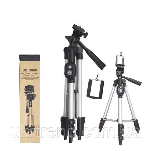 Штатив тринога Tripod DK-3888, Стійка для відеокамери, Селфі штатив для телефону, NQ-557 Штатив професійний