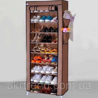 Удобный тканевый шкаф для дачи 160x60x30см, Тимчасова шафа, Органайзер RP-726 для взуття