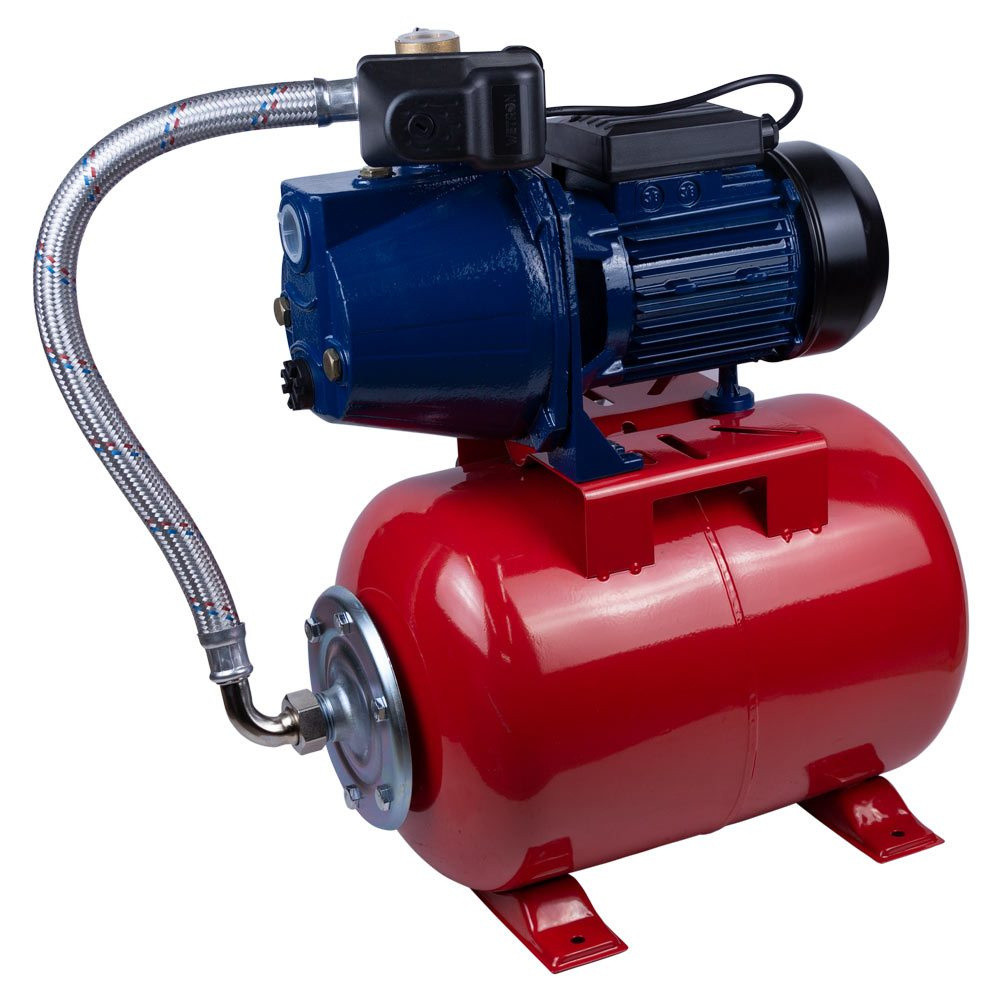 Станція 1.1кВт Hmax 50м Qmax 60л/хв (самовсмоктуючий насос) 24л Україна WETRON JET100А5 (775044/24) Krash Твій Вибір, фото 1