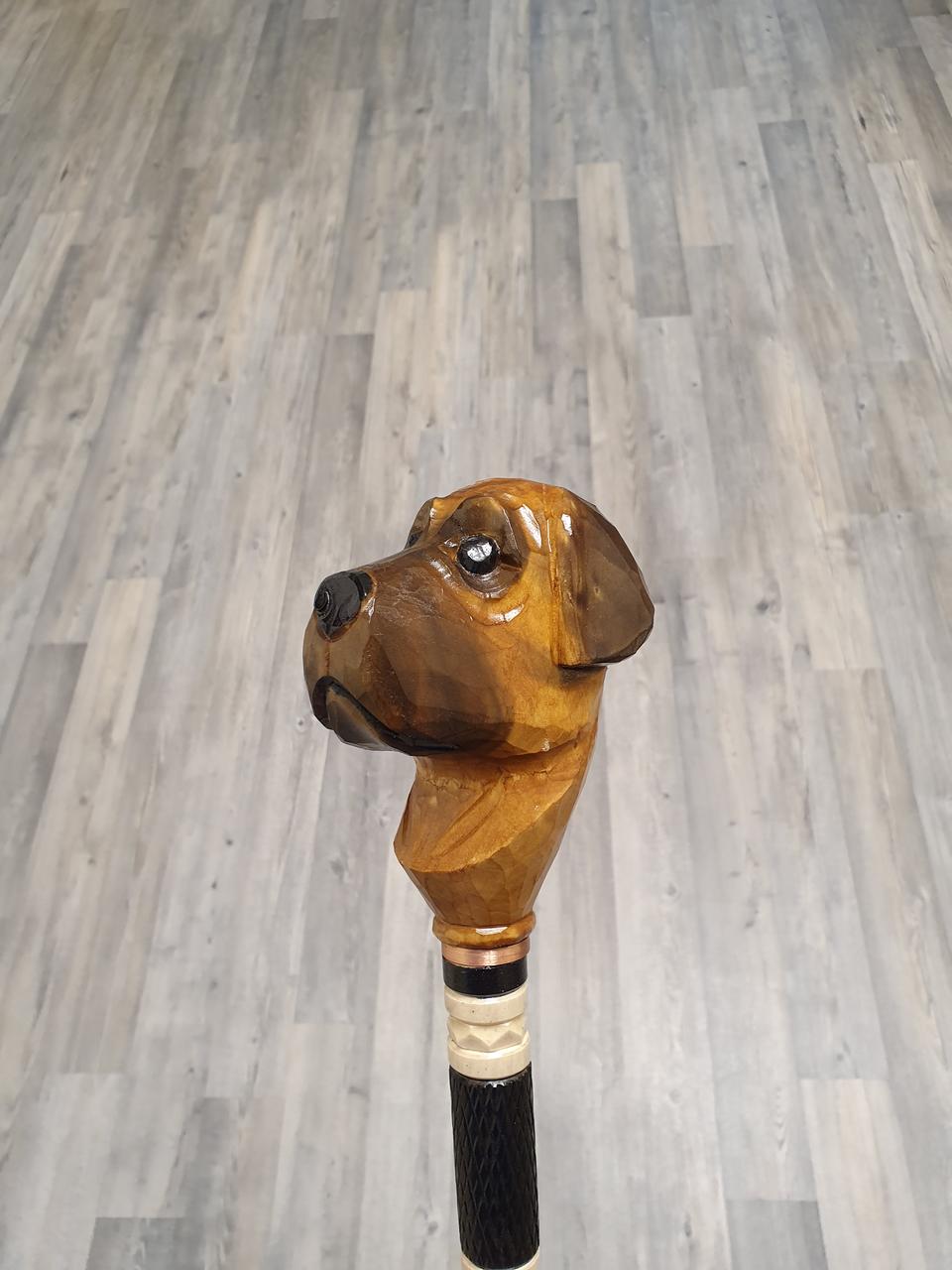 Палиця Собака, ручної роботи, різальна, дерев'яна, для ходьби