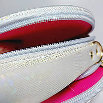 Дитяча лакова сумочка з плаваючіми блискавками для дівчинки довга регульована ручка 1328, фото 5