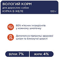 Вологий корм для собак CLUB 4 PAWS Premium з куркою в желе 100 г, фото 5