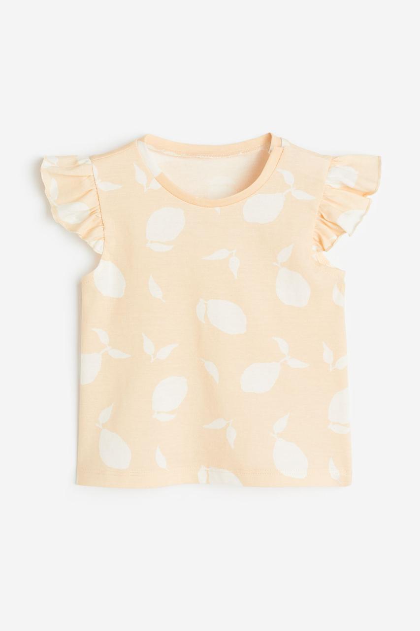 Футболка жовта Лимони H&M  74, 80, 86, 92см