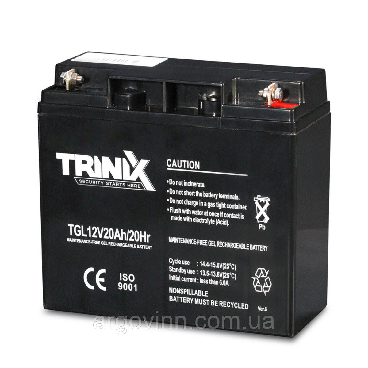 Акумуляторна батарея гелева Trinix TGL12V20AH/20HR (12V 20Ah)