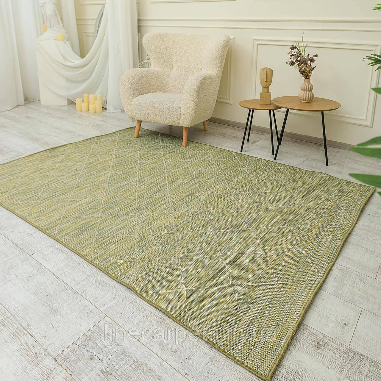 Безворсовий килим MULTI PLUS 7299 lemon grass