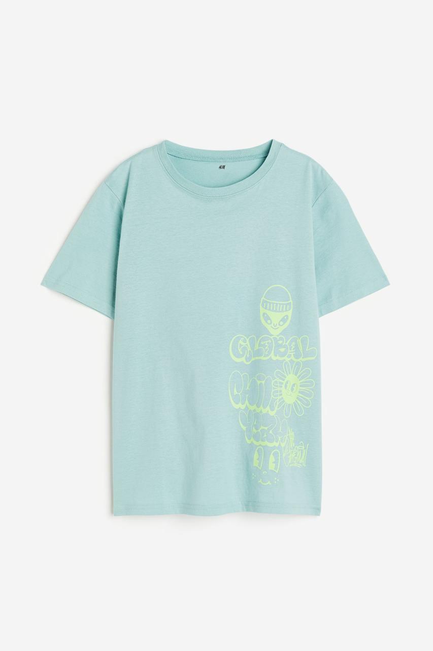 Футболка блакитна Global Chill H&M 158/164см, фото 1