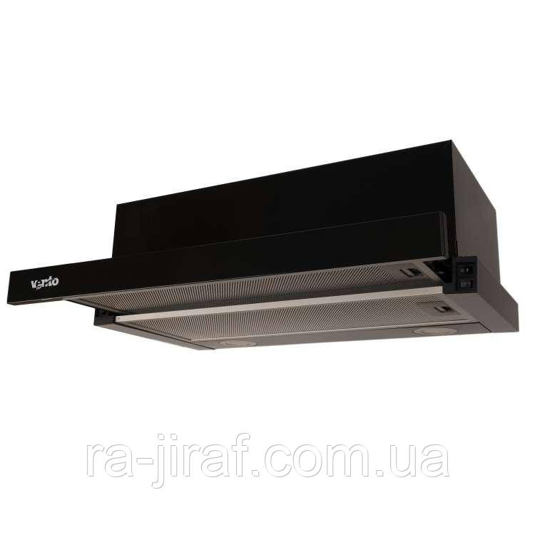 ВИТЯЖКА VENTOLUX GARDA 60 BK (700) LED Телескопічна на кухню. Витяжка кухонна в Україні. *ЗНИЖКА В ОПИСІ.